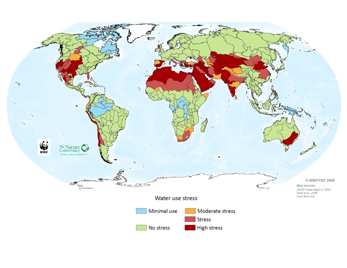 Surface water abstraction stress to rivers